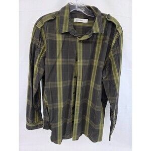 Calvin Klein Jeans Mens Long Sleeve Shirt M Striped Multicolor